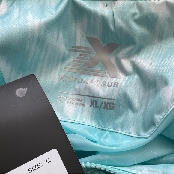 Zeroxposur Quilted Puffer Jacket Women’s Size XL Mint White Water Wind Resistant - Picture 7 of 8